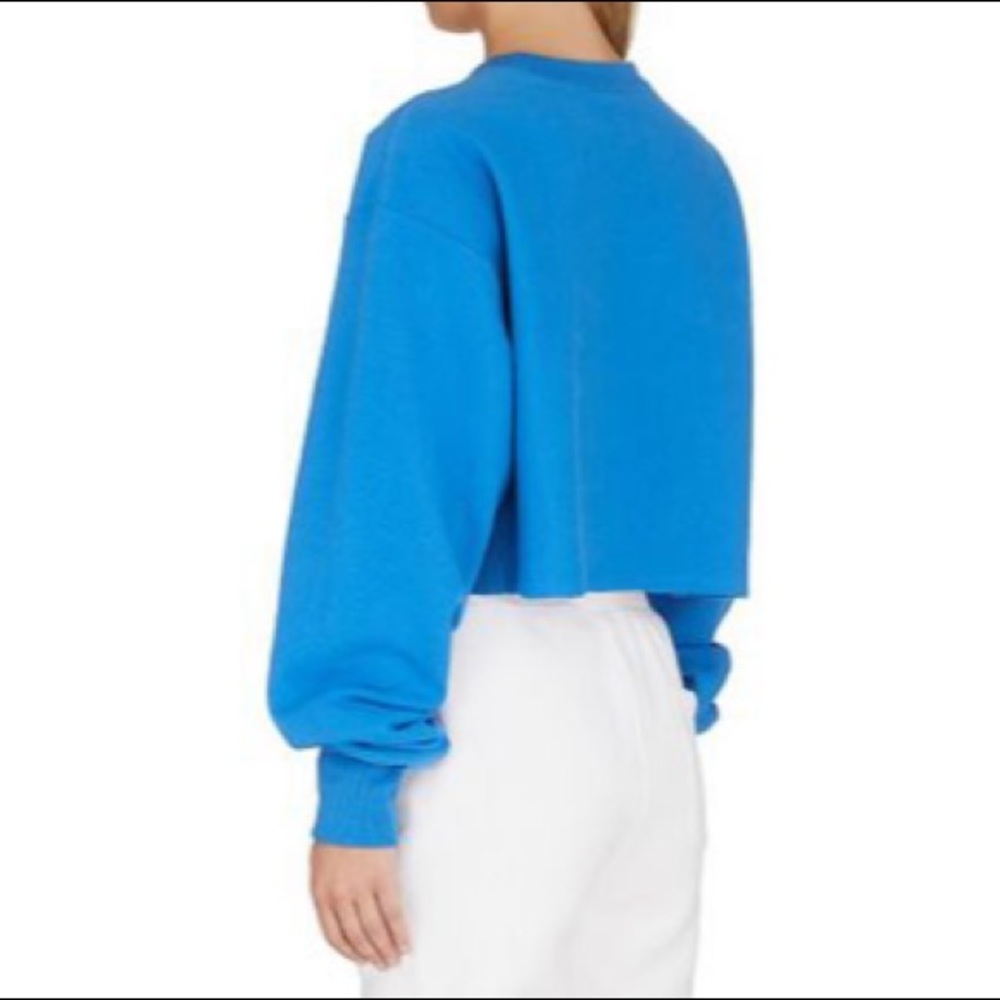 Champion Women's Blue Cropped Cut Off Pullover - Picture 3 of 7